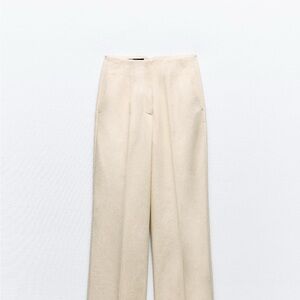 New Zara Women Cream Pants